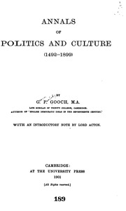 Cover of edition annalspoliticsa00goocgoog