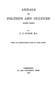 Cover of edition annalspoliticsa02goocgoog