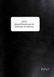 Annual Presentation for University of California S...