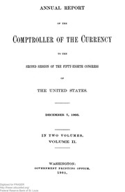 Annual Report of the Comptroller of the Currency