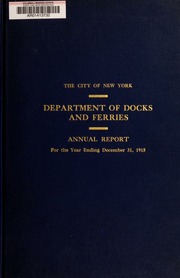 Annual report of the Department of Docks and Ferries