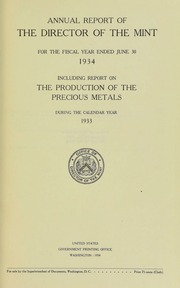 U.S. Mint Report (1934)