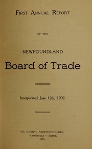 Annual report of the Newfoundland Board of Trade, ...