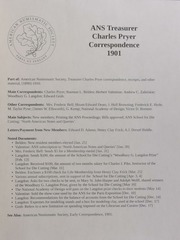 ANS Treasurer Charles Pryer Correspondence 1901 [ANS Archives]