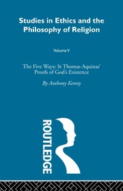 Anthony Kenny Studies In 5 Ways Of Aquinas