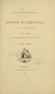 Cover of edition antonycleopatra01shak