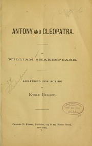 Cover of edition antonycleopatra02shak