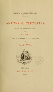 Cover of edition antonycleopatra03shak