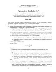 Appendix to Regulation 346 General – Air Pollution [2005]