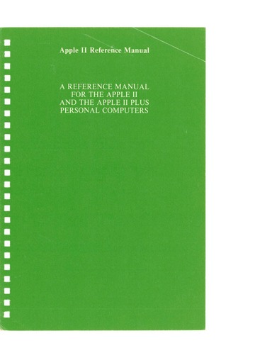 PDF CDROM II  BASIC Users Reference Manuals APPLE I 