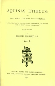 Cover of edition aquinasethicusor01thomuoft