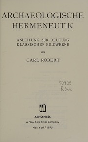 Cover of edition archaeologischeh0000robe