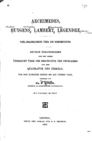 Cover of edition archimedeshuyge00legegoog