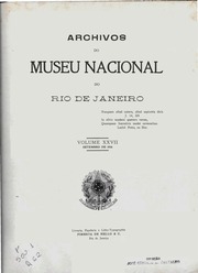 Archivos do Museu Nacional   Vol 27