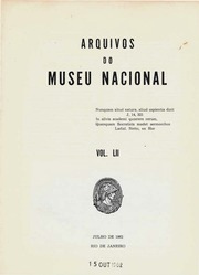 Archivos do Museu Nacional   Vol 52