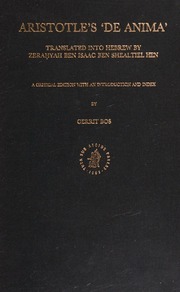 Cover of edition aristotlesdeanim0000aris