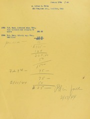 Arthur C. Fritz Invoices from B.G. Johnson, January 17, 1944, to October 13, 1944