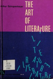 Cover of edition artofliterature0000scho