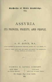 Cover of edition assyriaitsprince00saycrich