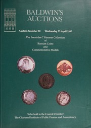 Auction number 10 : The Leonidas C. Hermes collection of Russian coins and commemorative medals. [04/23/1997]