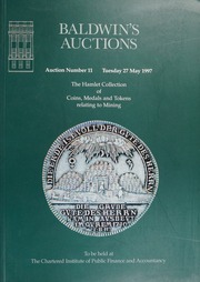 Auction number 11 : The Hamlet collection of coins, medals and tokens relating to mining. [05/27/1997]