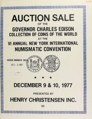 Auction sale of Governor Charles Edison ... [12/09-10/1977]