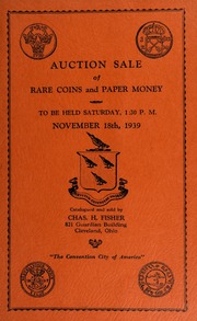 Auction sale of rare coins and paper money. [11/18/1939]