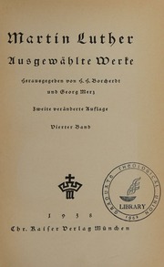 Cover of edition ausgewahltewerke0004luth