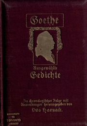 Cover of edition ausgewhltegedi00goetuoft