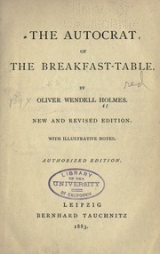Cover of edition autocratbreakfas00holmrich