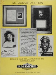 Autograph Auction: Public & Mail Bid Auction Sale #82