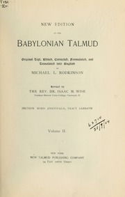 Cover of edition babyloniantalmu02rodk