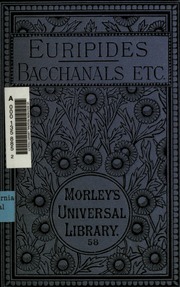 Cover of edition bacchanalsotherp00euriiala