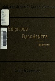 Cover of edition bacchantes00euriiala