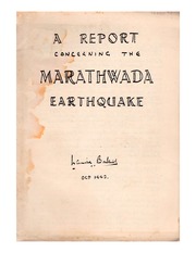 A REPORT ON THE MARATHWADA EARTHQUAKE