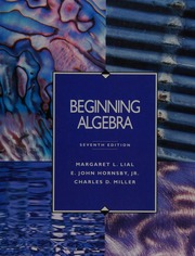 Cover of edition beginningalgebra0000lial