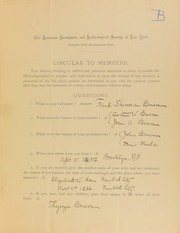 Benson, Frank Sherman [Membership Survey].