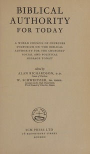 Cover of edition biblicalauthorit0000unse_e8g0
