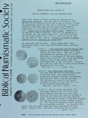 Biblical Numismatic Society Offering No. 21