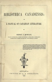 Cover of edition bibliothecacanad00morgrich