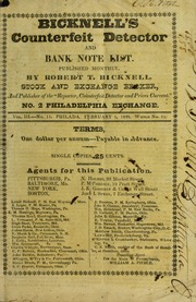 Bicknell's Counterfeit Detector and Bank Note List