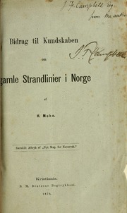 Cover of edition bidragtilkundska00mohn