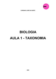 Biologia Aula 1 Taxonomia