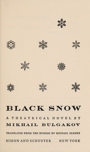 Cover of edition blacksnowatheatr0000bulg