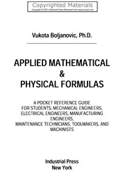 Boljanovic, Vukota - Applied Mathematical and Physical Formulas - Pocket Reference-Industrial Press (2007).pdf