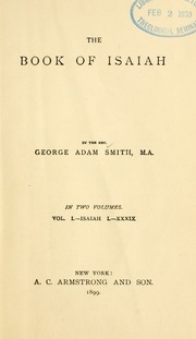 Cover of edition bookofisaia01smit