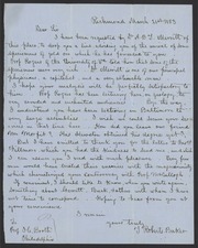 Letter from T. Roberts Baker to James C. Booth, March 21, 1853