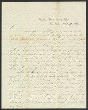 Letter from Edward N. Kent to James Curtis Booth, October 11, 1854