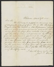 Letter from James Curtis Booth to the Secretary of the Treasury, April 17, 1855