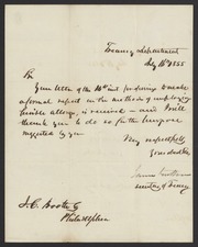 Letter from James B. Guthrie to James Curtis Booth, July 16, 1855